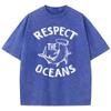 Respect The Coeans Printed Men'S Tshirt Lovely Loose Fitting T-Shirt Outdoor Retro T-Shirts Holiday Outdoor Short Sleeved