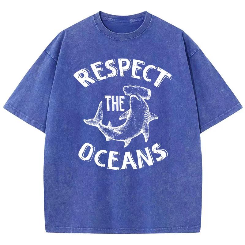 Respect The Coeans Printed Men'S Tshirt Lovely Loose Fitting T-Shirt Outdoor Retro T-Shirts Holiday Outdoor Short Sleeved