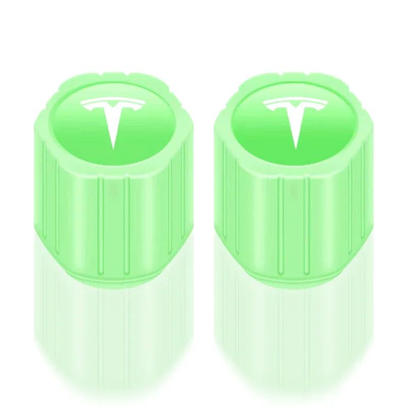 

Car Sticker Tesla Luminous Motorcycle Car Tire Valve Caps Wheel Stem Covers for Tesla Model 3 Invader Coil Mod K80 2023 S X Y Ca