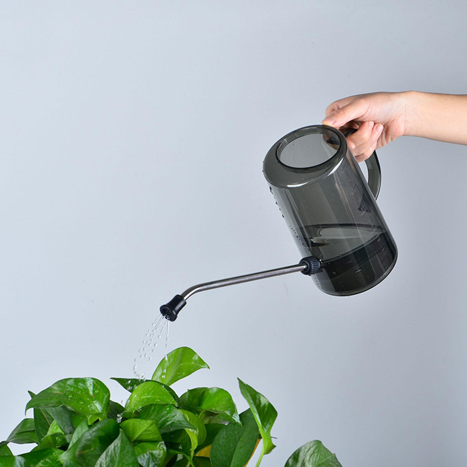 1L Long Spout Watering Pot Small Watering Can for Home Patio серый