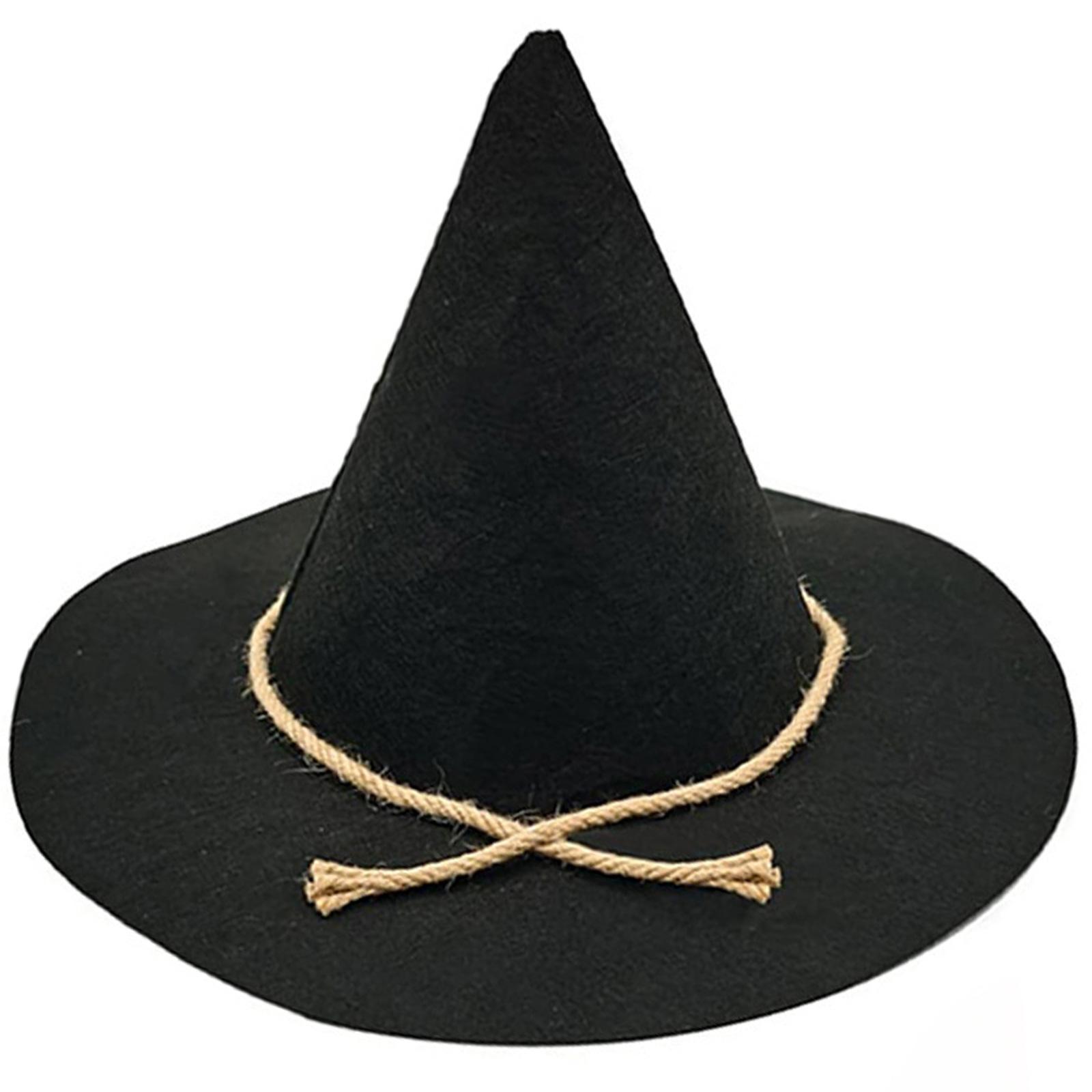 Comfortable Witch Hat Adult Teen Halloween Parties Witch Hat Practical Adult Cosplay Hat for Carnivals Photography чёрный