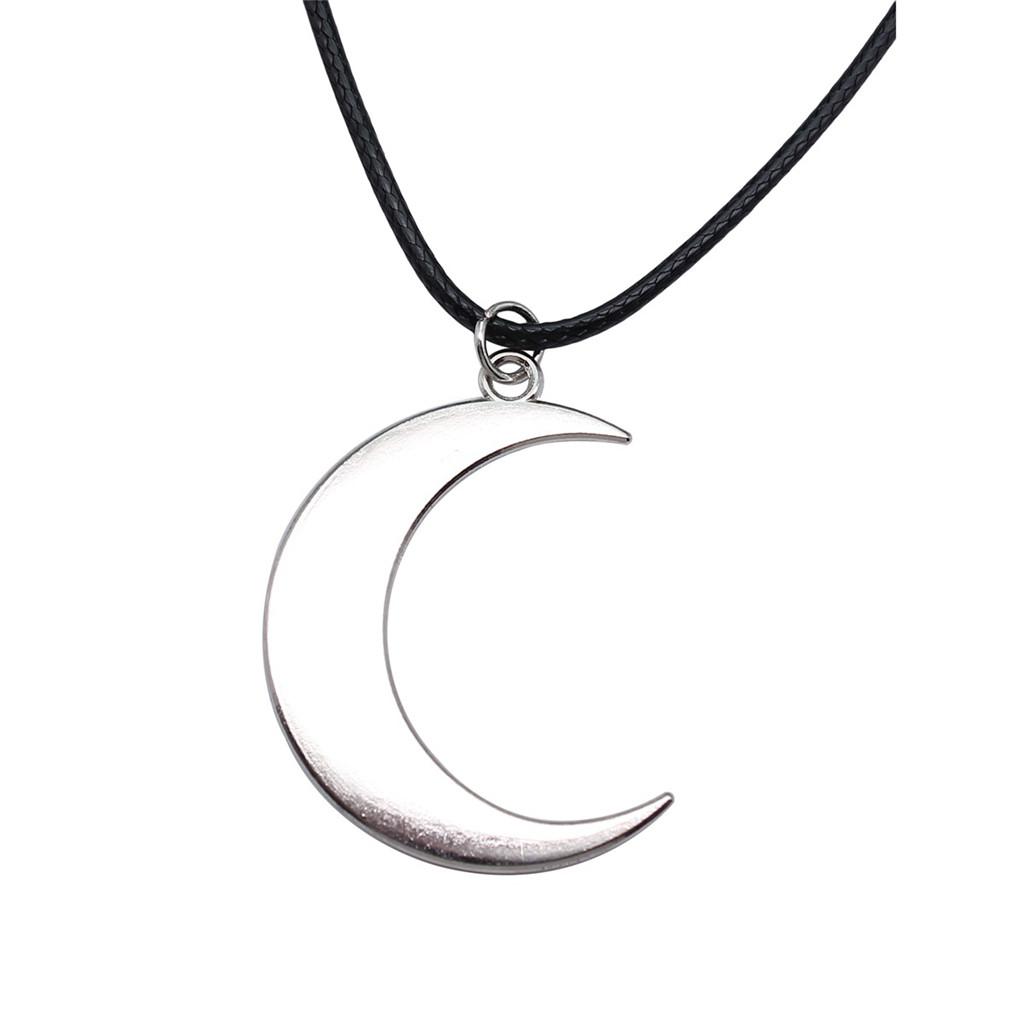 Star Pendant Necklace Vintage Minimalist Moon Sun Charms Cosmic Jewelry With 45cm Leather Chain