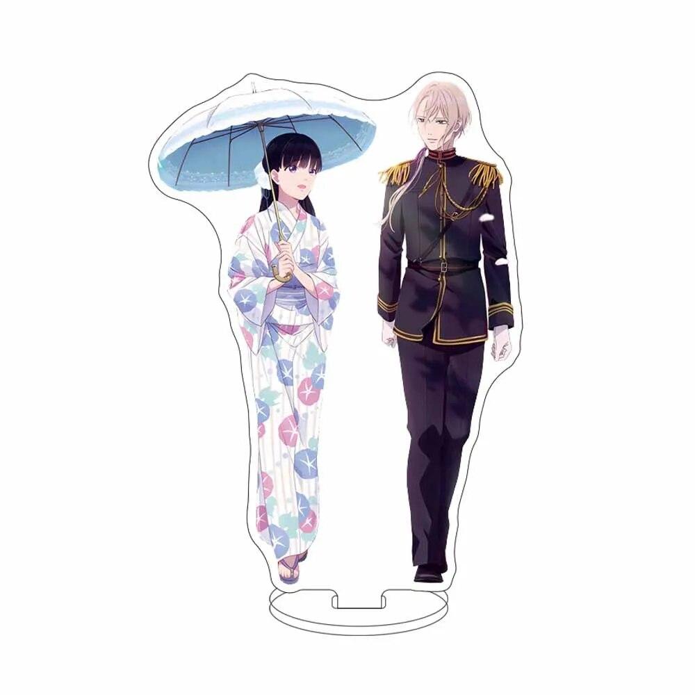 Seksowne anime stojak Watashi No Shiawase Na Kekkon Kudou Kiyoka moje szczęśliwe małżeństwo Saimori Miyo wyświetlacz dekoracja stołu wentylator zbieraj
