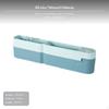 2compartment WallMounted Foldable Slipper Rack, NoDrill PP Organizer Blue