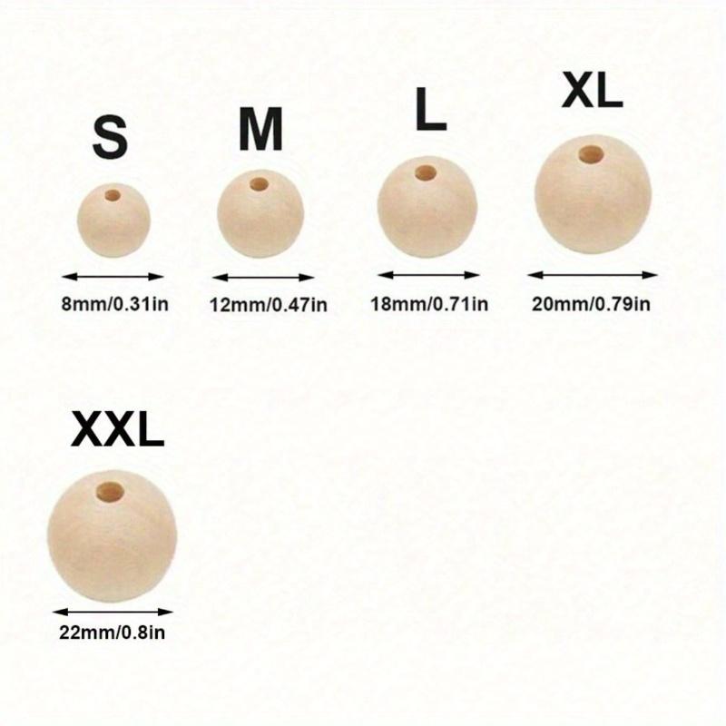 Wood Beads for Diy Handicrafts In Natural Wood Color