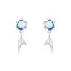Forest Fairy Wind Moon Light Bubble Fish Tail Earnail Women's Fashion Versatile and Niche Mermaid Hime Earrings
