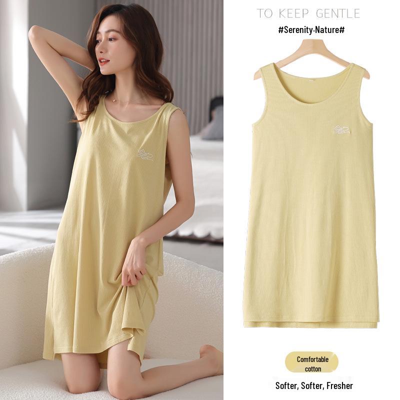 Women's Summer Tank Top Nightgown - Cool & Loose Plus Size Pajama Dress