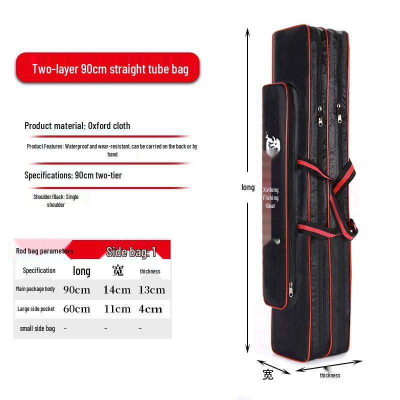 Compact Fishing Rod Storage Bag - 50/60/70/80cm Large Capacity Portable Fishing Gear Bag