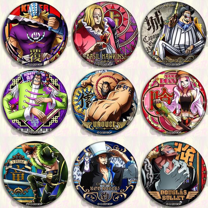 Anime One Piece Badge Pin Set Luffy Zoro Law Sanji Sabo Nami Supernova Button Accessories Merchandise Cartoon Cosplay