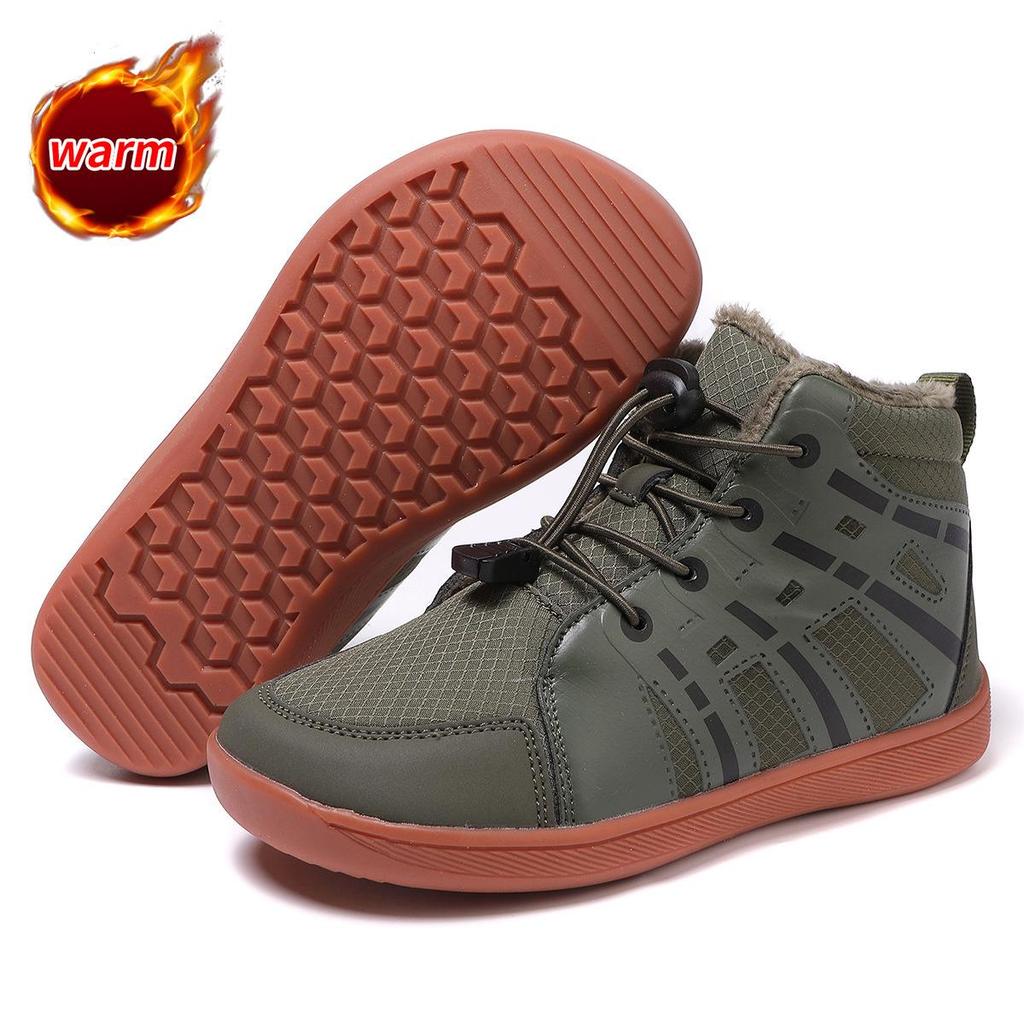 Waterproof Non-Slip High-Top Winter Cotton Boots with Velvet Lining for Unisex Children