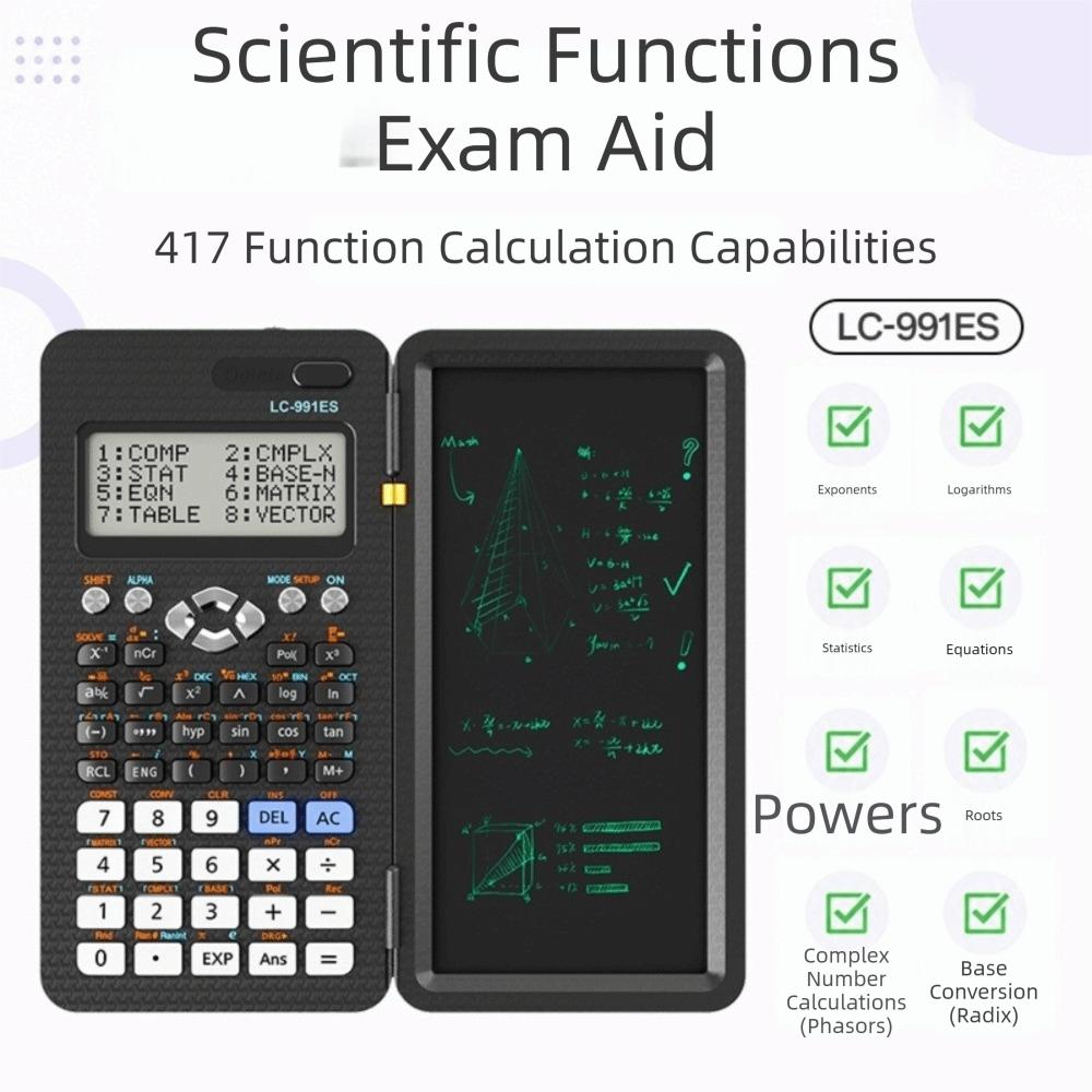 LCD Scientific Calculator Writing Pad Function Calculator Foldable Calculator Office