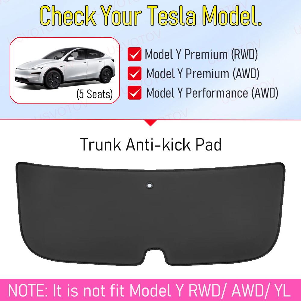 Trunk Mats for 2025 2026 Tesla Model Y Premium Juniper Rear Trunk Tailgate Mat Leather Protective Pad Anti-dirty Car Accessories