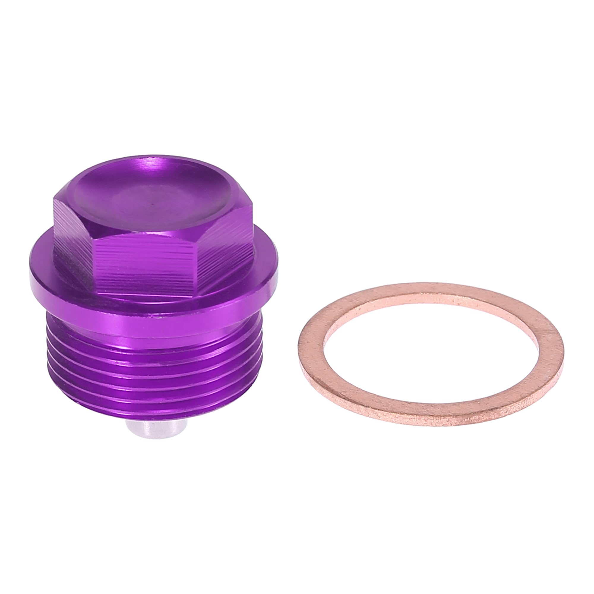 

X AUTOHAUX Drain Plug Drain Bolt Magnet Sump Drain Nut with Gasket M24 x 1.5 1 Set Murasaki фіолетовий