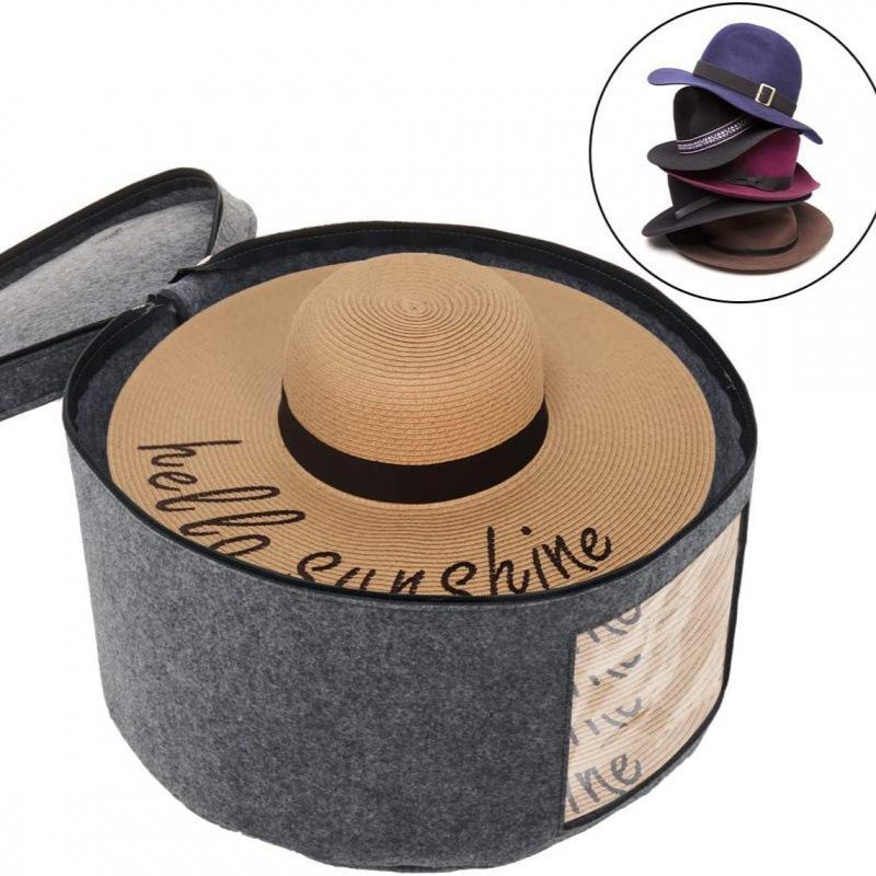 Clothes Organizer Storage Box Large Capacity Zippered Lid Multifunctional Container for Hats Travel Trip