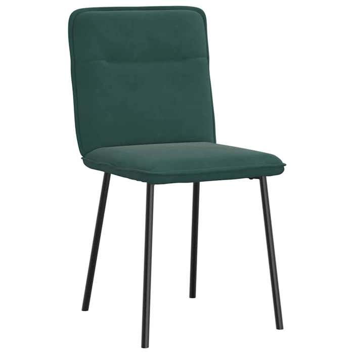VidaXL Dining Chairs Set of 4 Dark Green Velvet, Chair, Living Room Chair, Accent Chair, Kitchen Chair, Seat of 3315311