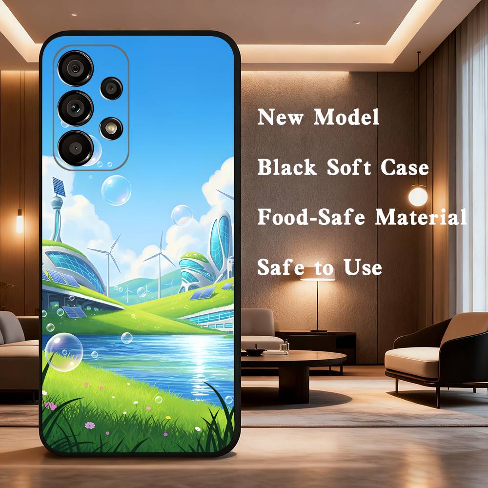 

Style F-Frutiger A-Aero For Samsung Galaxy A73,31,Note,72,41,8,9,52,J7,22,71,53,32,Soft Black Silicone Cover Case SamsungA32 5G