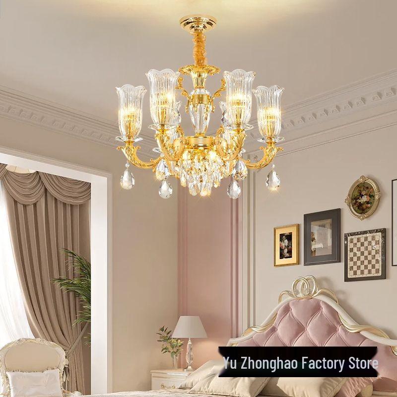 European French Crystal Chandelier: Luxury Lighting for Living Room, Bedroom, Dining Room, or Hall