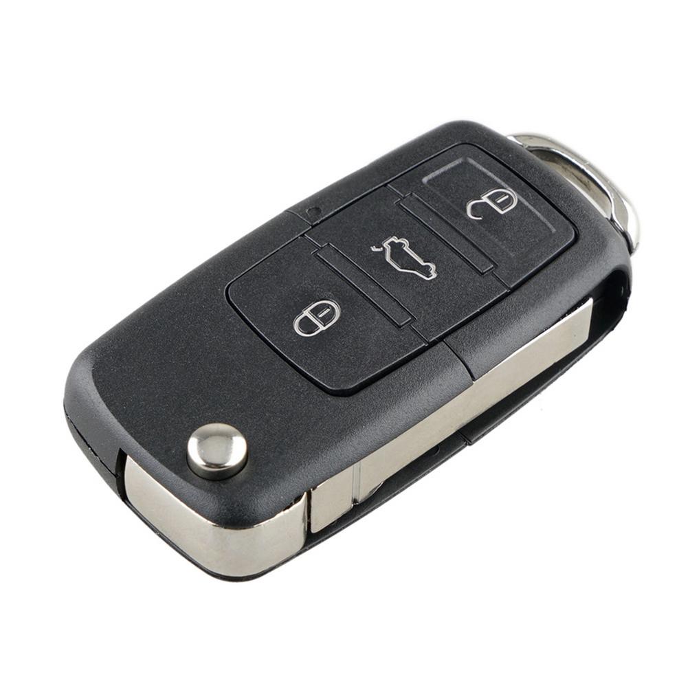 Central Locking Car Remote Key For Volkswagen Beetle Caddy Golf Mk6 3 Buttons Flip Smart Key Fob Chip ID48 Remote Control Key