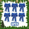 6Pcs Christmas Decoration Bow Ribbon Christmas Tree Pendant Handmade Design for Home Decor Navidad New Year 2026 DIY Ornament