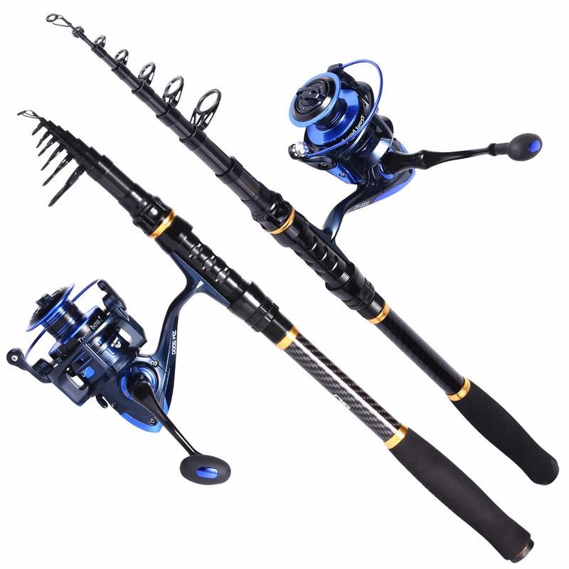 Portable Telescopic Fishing Rod & Reel Combo - 1.4m Closed Fishing Rod Set With Storage Bag