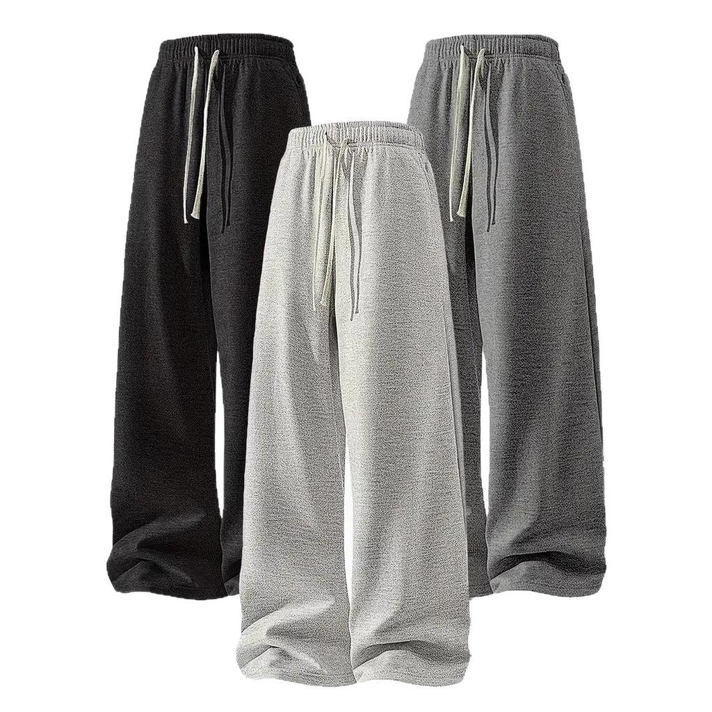 Versatile wide-leg pants for men and women, new loose straight-leg pants, spring and autumn, casual sports outdoor wide-leg sweatpants