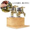Wooden Whiskey Dispenser, Tap-Type Drink Dispenser, Rustic Wine Alcohol Decanter, Double Tap Design, Perfect for Outdoor BBQs, Bars, Parties, and Birt