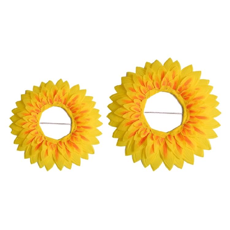 Cappello da girasole per adulto e bambino, cappello per festa di compleanno, costume per gioco di ruolo, copricapo da palcoscenico