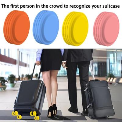 8 Pcs Silicone Luggage Wheels Protector Cover Anti-slip Shock Absorption Luggage Caster Shoes Reduce Noise Reduce Wheel Wear