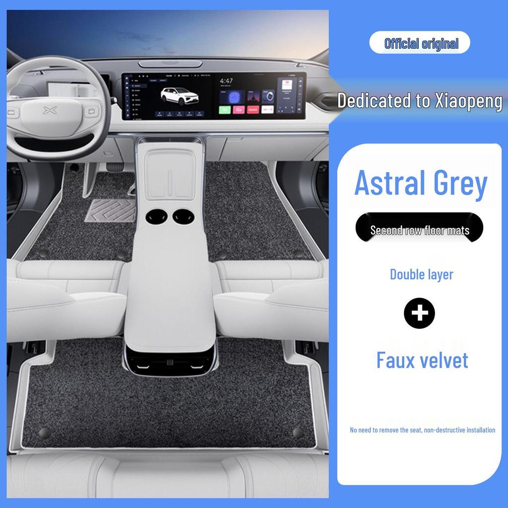 Eco-friendly Leather Floor Mats for XPeng G9 - All-inclusive Interior Protection