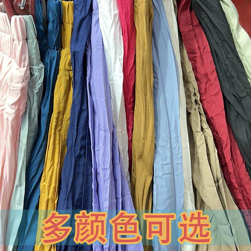 Extended crushed skirt Women's dance long skirt Korean high temperature setting pleated skirt Elegant pleated skirt