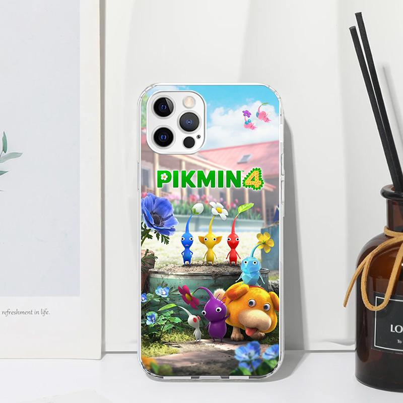 Game P-PikminS 4 Phone Case For Iphone 17 Air 16 15 Plus 16E 14 Pro Max 13 Mini 12 11 7 8 SE Fundas Soft Back Cover 17 Air 16 15