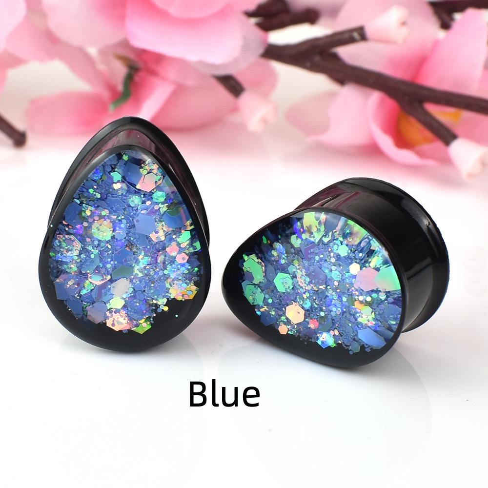 Jauges d'oreille en forme de goutte 8-30mm, Tunnels et bouchons en acrylique, civière d'oreille, Piercing corporel, bijoux pour femmes et hommes
