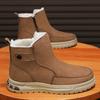 Zimní pánské vysoké boty zahuštěné bavlněné boty s fleecem módní sněhule ležérní bavlněné boty s integrovanou kožušinou Martin boots