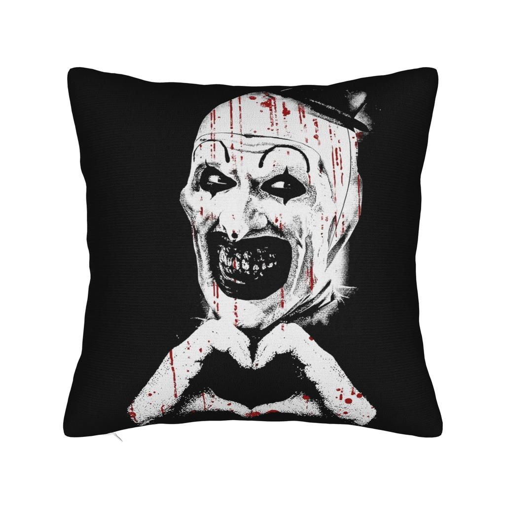 Terrifier Horror Movie Pillowcase Soft Polyester Cushion Cover Gift  Pillow Case Cover Home Zipper 45X45cm