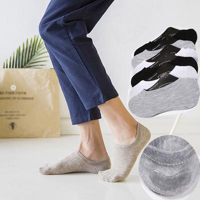 Men's Silicone Non-Slip Invisible Sports Mesh Cotton Boat Socks
