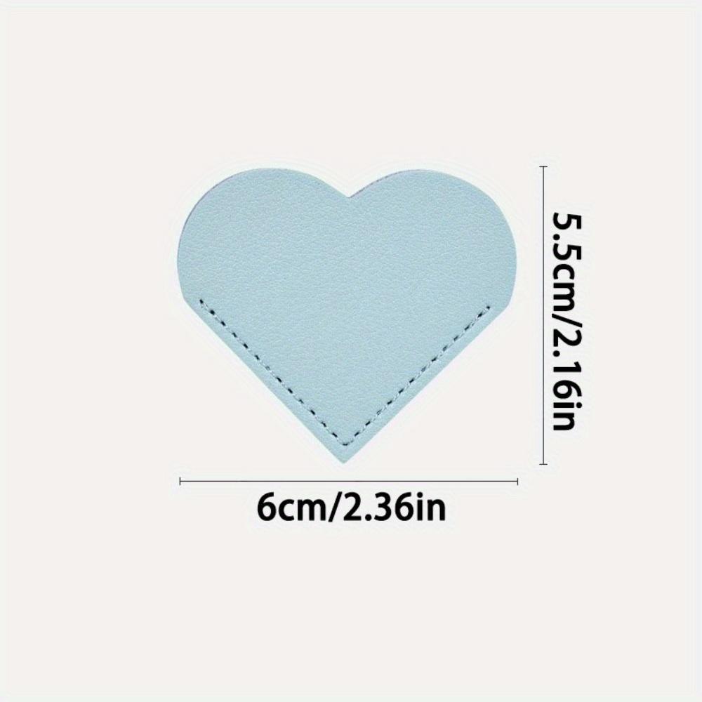 6pcs Leather Heart Bookmarks Cute Corner Bookmark Corner Page Book Accessories for Reading Lovers Book Markers