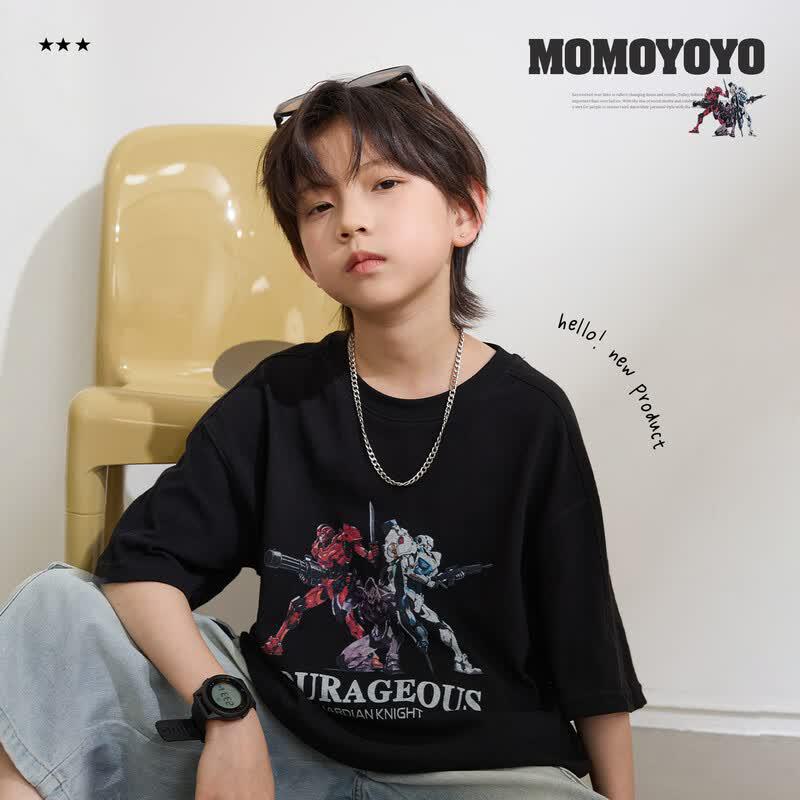 

Boys Mecha Robot Print T-Shirt 130