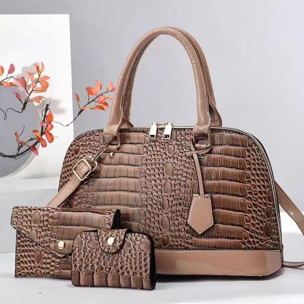 Stone Pattern Womens Shoulder Bag With Zipper Closure For Daily Use