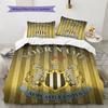Custom Name Newcastle United Pattern Bedding Quilt Set  Home Decoration  Gift (1 * duvet cover + 2 * pillowcase  without core)