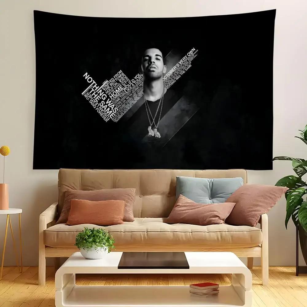 Drake Tapestry Wall Hanging Hip Hop Music More Life Album Poster Bedroom Living Room Bar Home Decor