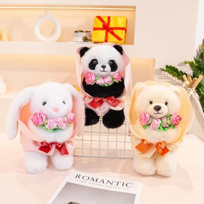 Creative Bouquet Panda Plush Toy Valentine's Day Gift Engagement Bear Bouquet Rabbit Confession Doll