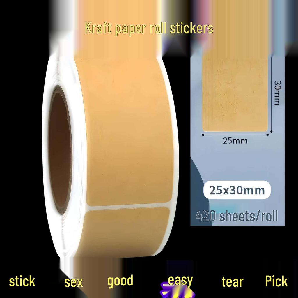 Waterproof Self-Adhesive Name and Memo Roll Stickers for Office Use