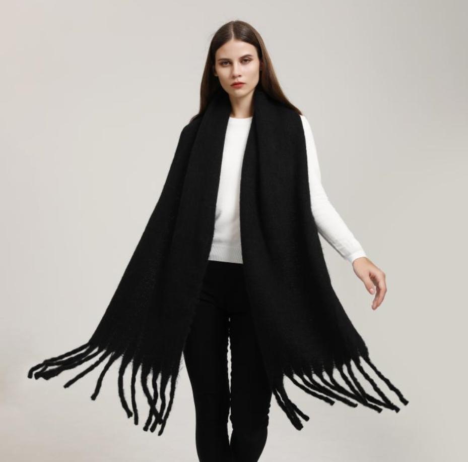 Fashion Cashmere Scarf For Women Winter Scarf Shawls Thick Blanket Solid Female Shawls Wraps Soft Bufanda Poncho Scarves Stole