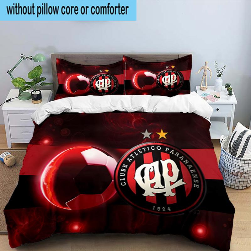 Atletico Paranaense Crest 3PCS Bedding set,Ideal for1pc Duvet Cover And 2pcs Pillowcases Perfect for Christmas gift,Ideal for Bedroom, Dormitory