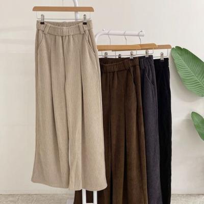 Honey J Corduroy Pintuck Wide Pants 4color