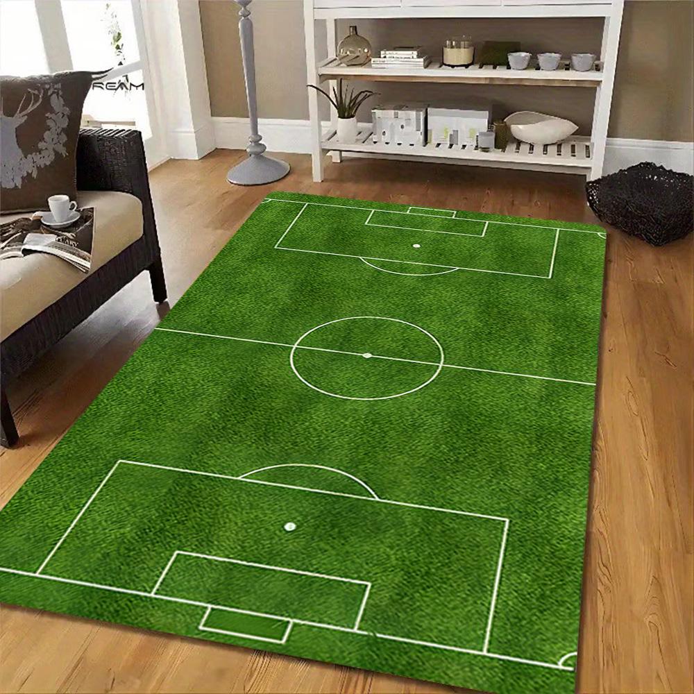 Tappeto Campo da Calcio,Tappeto,Soggiorno,Camera da Letto, Antiscivolo,Tappeto Quadrato