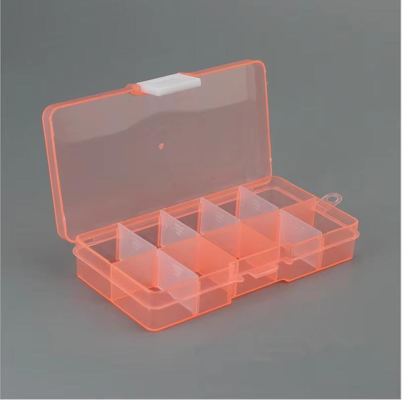 10 Slots Plastic Storage Organizer Container Jewelry Organizer Box with Adjustable Dividers for Beads Crafts Jewelry DIY