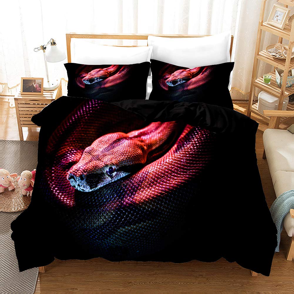 3D Snake Printing Home Textile Bedding Set Luxury Animals Pattern Duvet Cover With Pillowcase Queen King Size Bed Linen Set 3PCS