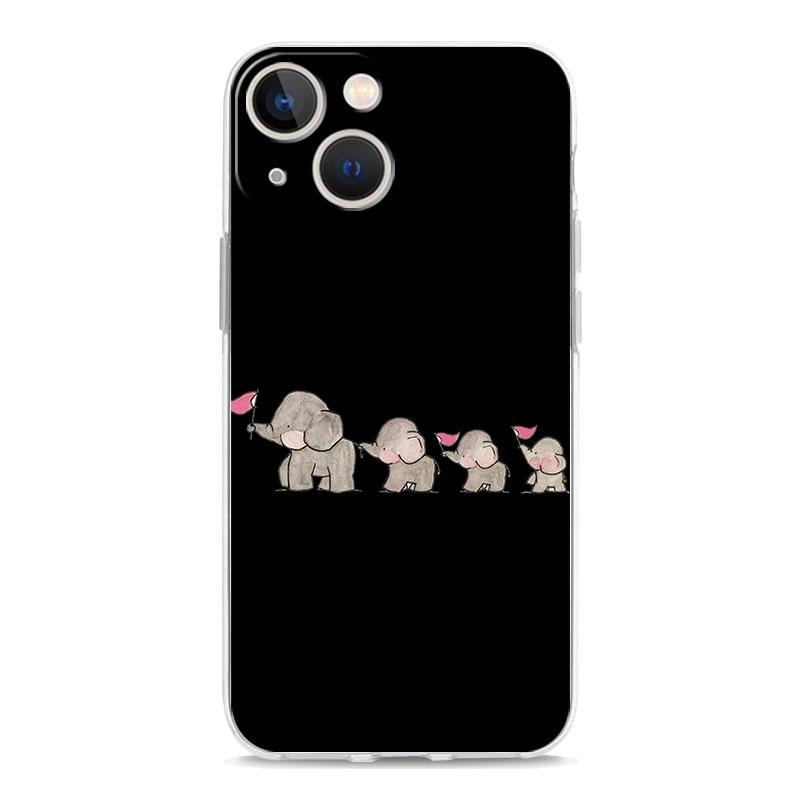 Phone Case For iPhone 15 14 13 12 Mini 11 Pro Max XS X XR 7 8 Plus Clear Shockproof Silicone TPU Cover Couple Style Cartoon