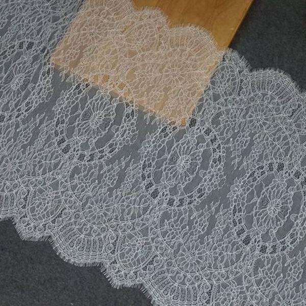 3 Meters Eyelash Lace Fabric,White Black Net Yarn Eyelashes Lace Trim Clothing Skirt Lace Fabric Clothing Embroidery Decoration